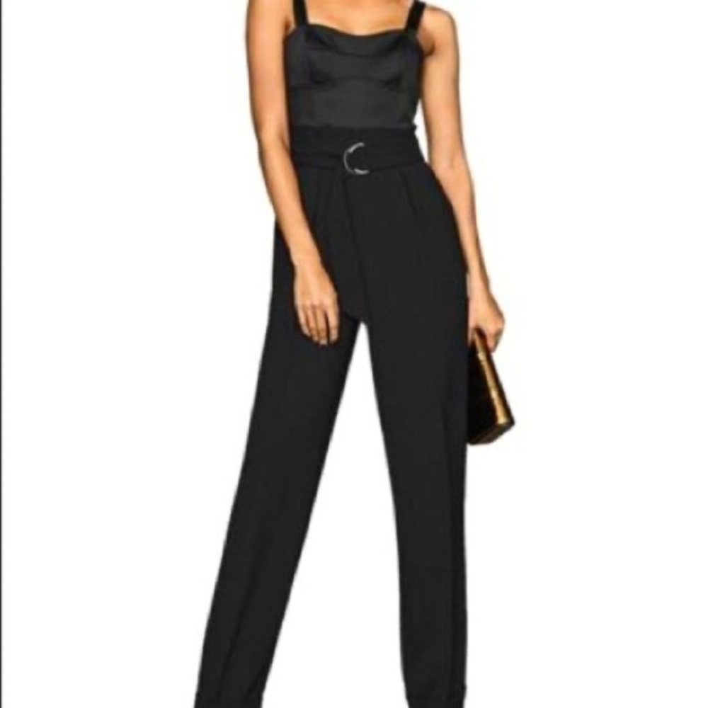 NWT Reiss black structured jumpsuit size 6